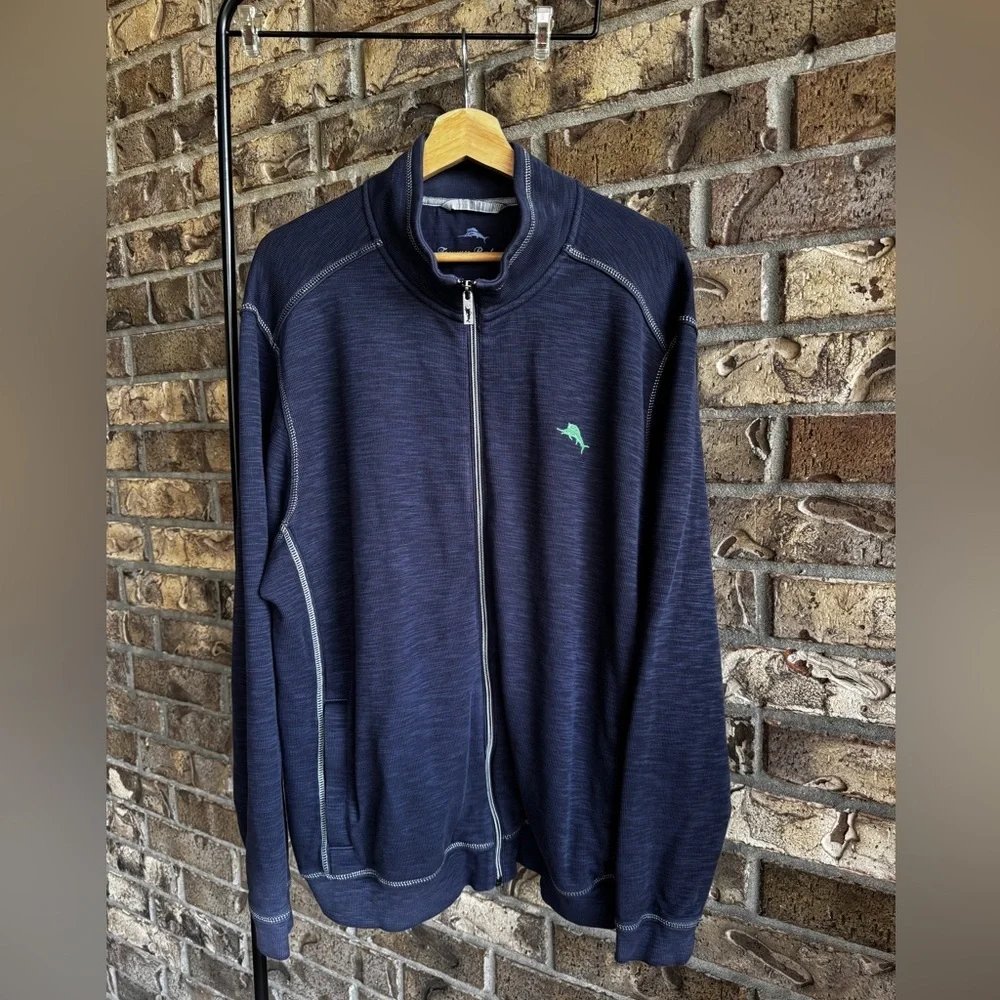 Tommy Bahama Tobago Bay Knit Cotton & Lyocell Jacket Size XL T